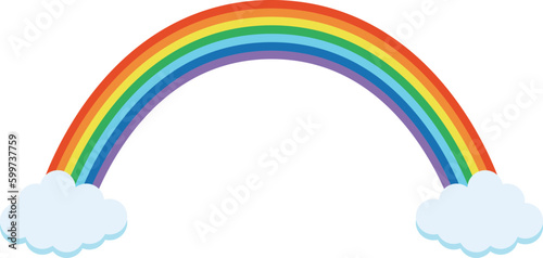 雲にかかるポップな虹