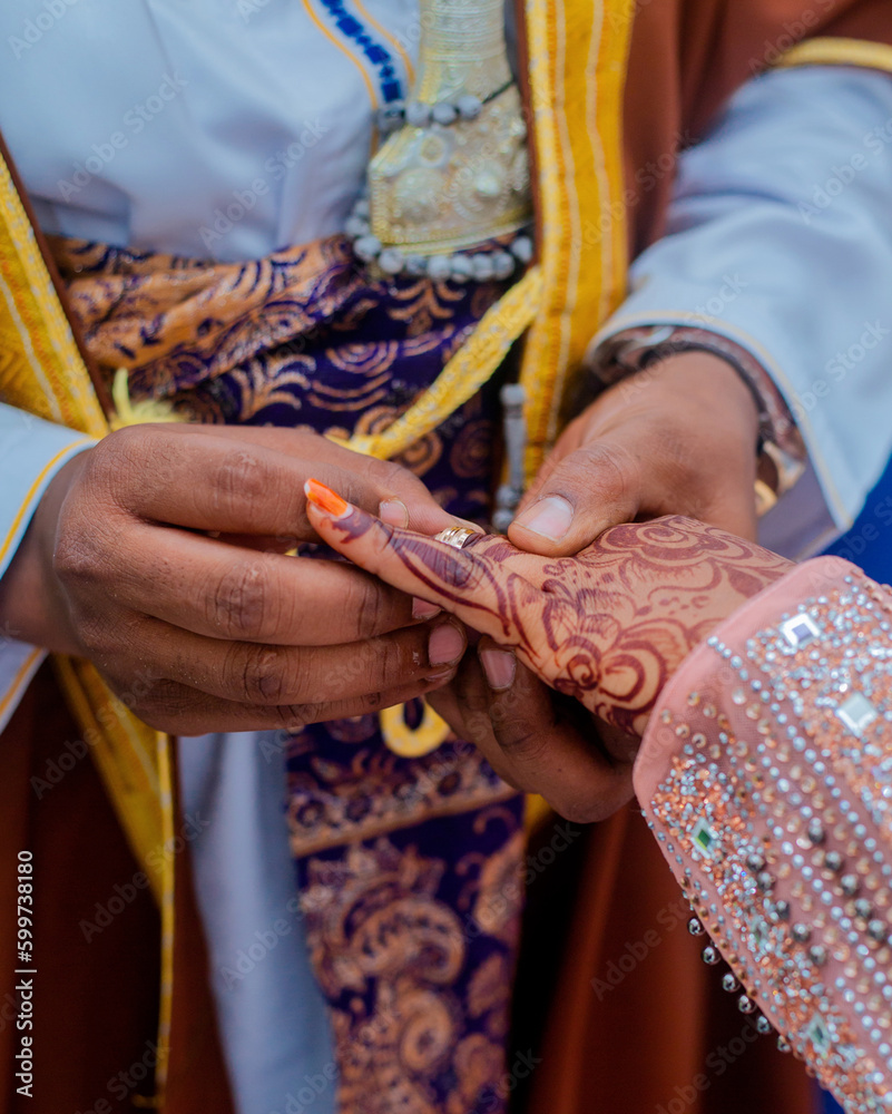 Fototapeta premium henna tattoo on hands