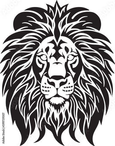 Fototapeta Naklejka Na Ścianę i Meble -  Gorgeous and powerful lion emblem art vector
