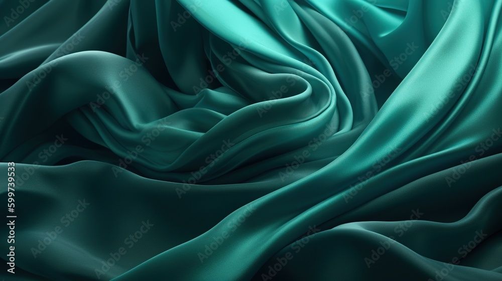 Realistic Green Satin Fabric Texture Background Realistic Green Satin Fabric Texture Background