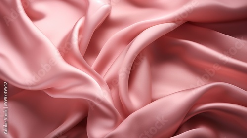 Realistic Red Satin Fabric Texture Background