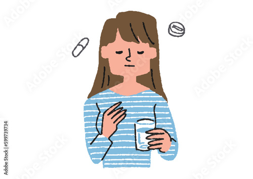 薬による治療を受けている女性