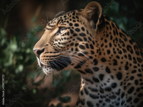 Breathtaking Bengal Leopard Portrait AI Generated Generative AI © ArquitecAi