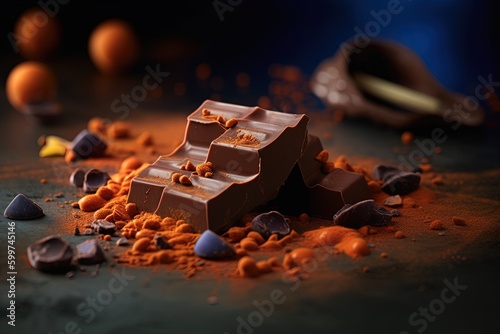 World chocolate day. Yummy food day, gifting, enjoying, and making chocolate. Delicious chocolate dessert, a way to show their affection for those they care about. Sweet food. Generative AI photo