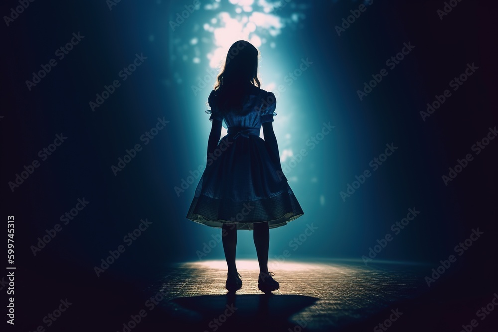 Alice in Wonderland. Cheshire cat white rabbit, Alice in blue dress drink tea. Alice through the Looking Glass. Generative AI Alice in Wonderland. Cheshire cat white rabbit, Alice in blue dress drink tea. Alice through the Looking Glass. Generative AI