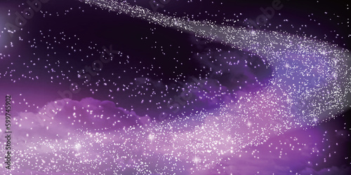 七夕　天の川　夜空　背景