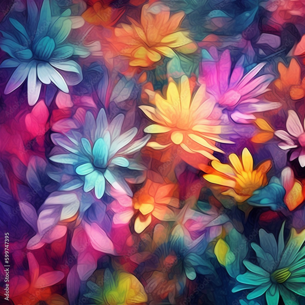 Bring nature indoors with this bouquet pattern Generative AI