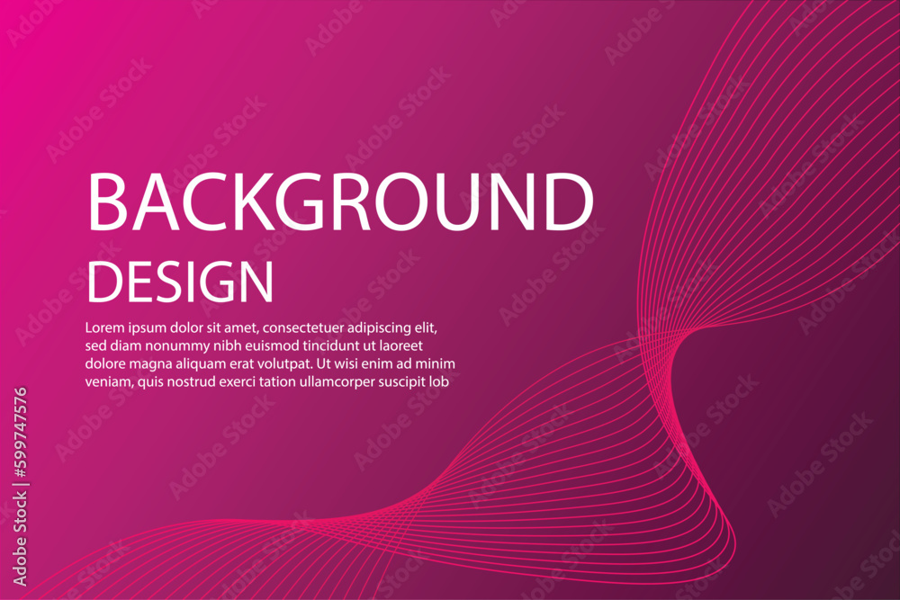 Abstract background with lines. Purple abstract vector minimal background. Dynamic wavy line.