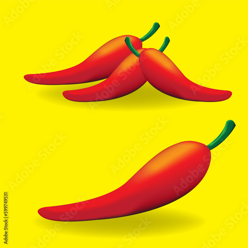 The chili for food or medial concept