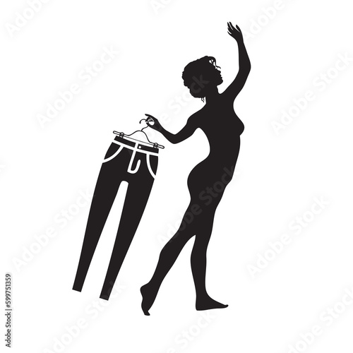 Woman without pants