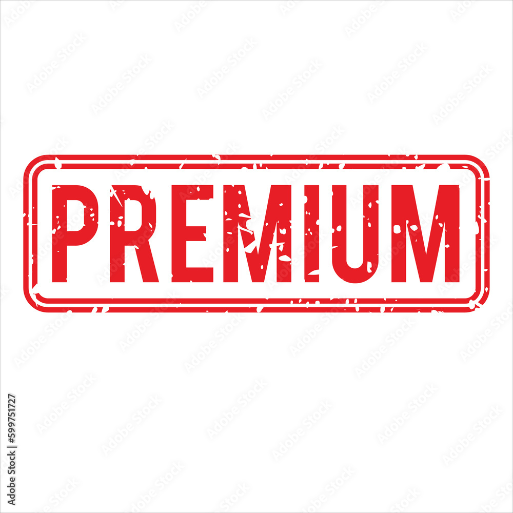 Premium SPECIAL LIMITED Stamp label red figurine with white background Premium SPECIAL LIMITED Stamp label red figurine with white background