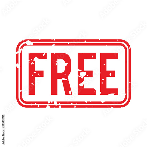 Free SPECIAL LIMITED Stamp label red figurine with white background