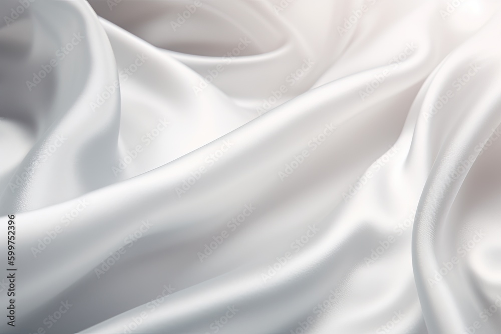 macro shot of a white textile fabric with intricate details Generative AI macro shot of a white textile fabric with intricate details Generative AI