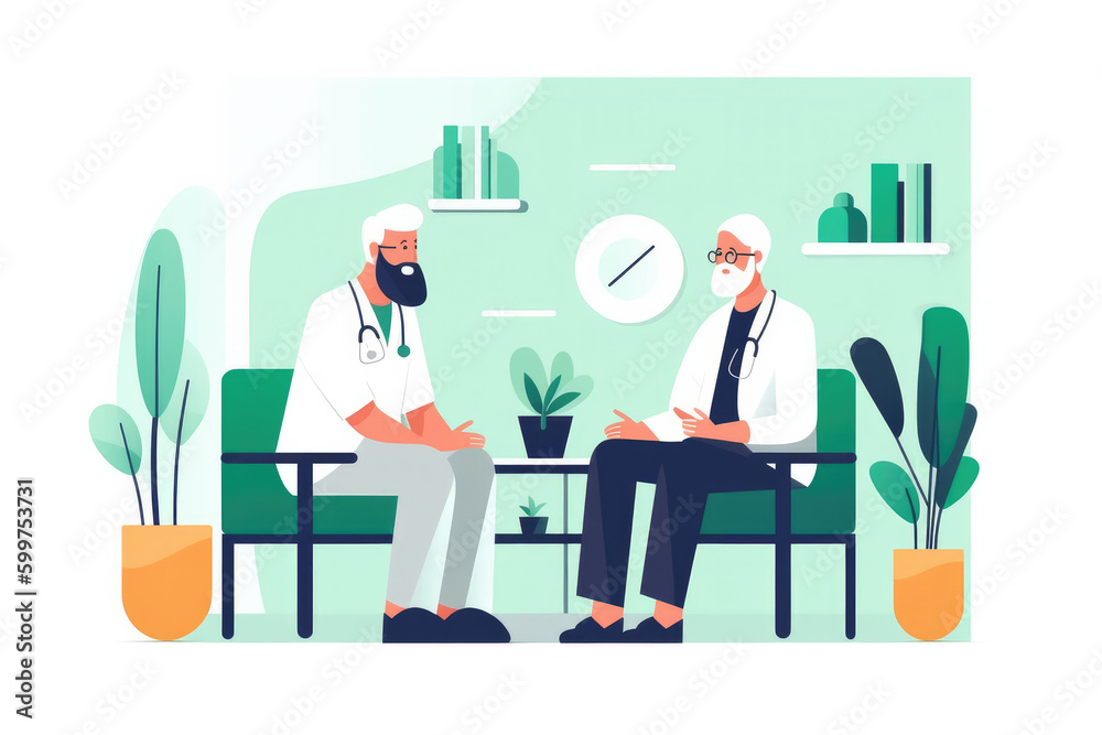 The doctor is communicating with the patient. The doctor is communicating with the patient.
