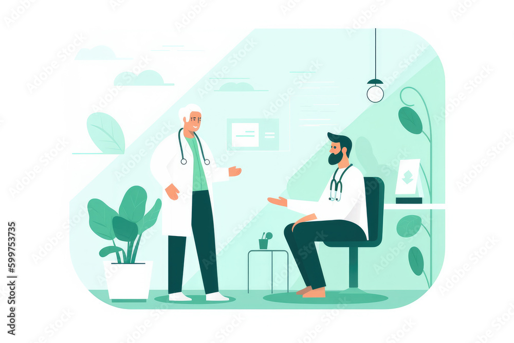The doctor is communicating with the patient.