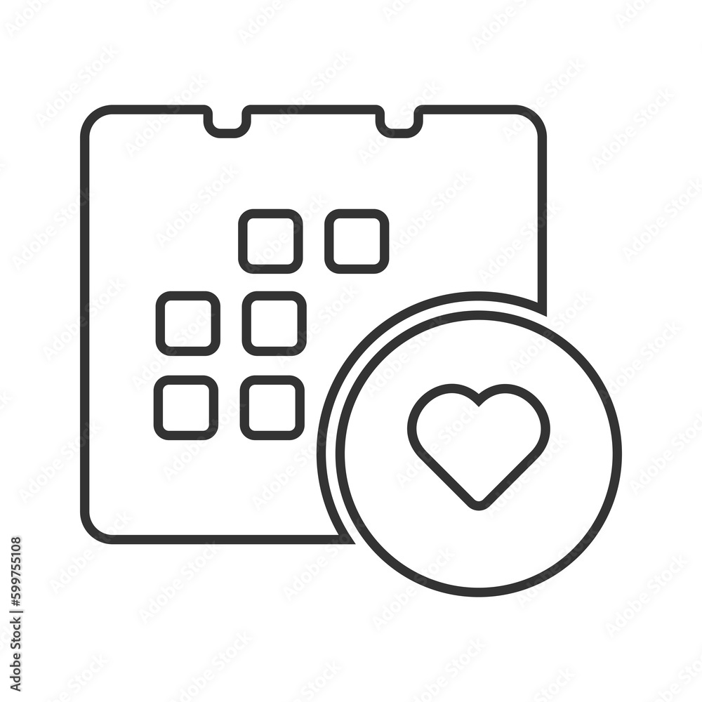 health calendar icon health calendar icon