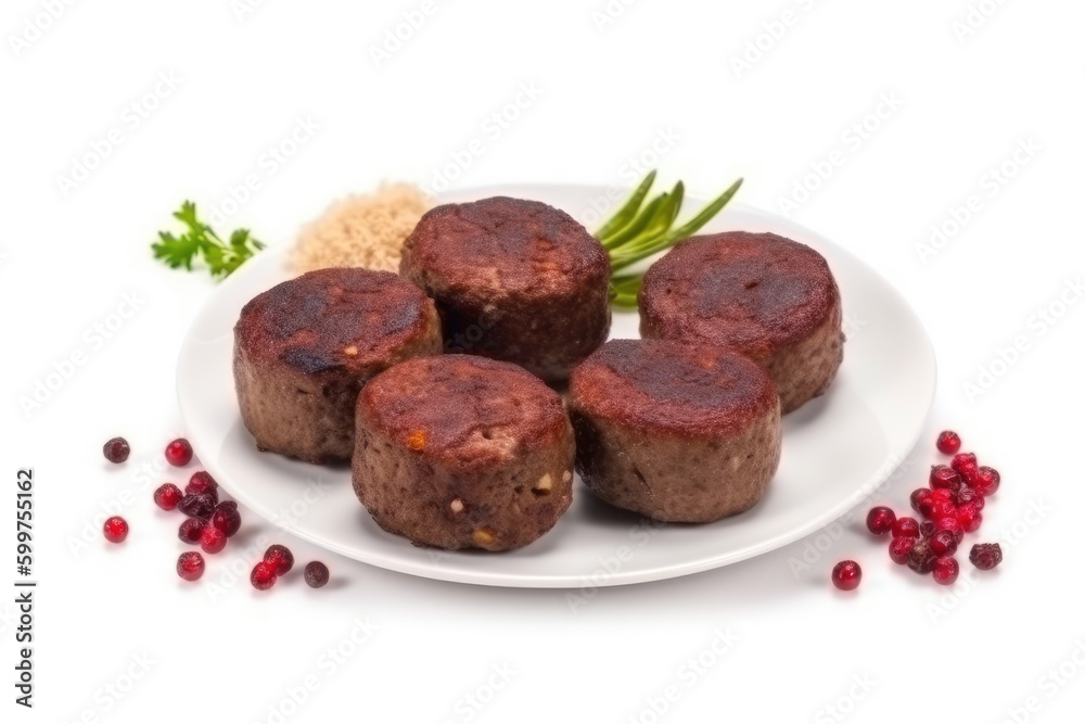 delicious and healthy meal served on a white plate with a variety of colorful vegetables and seasoned meat Generative AI delicious and healthy meal served on a white plate with a variety of colorful vegetables and seasoned meat Generative AI