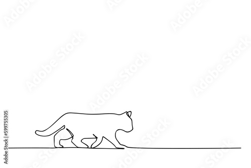 walking simple vector sketch single one or continuous line