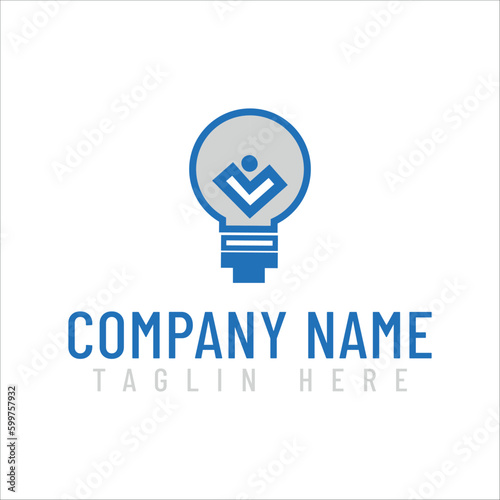 light bulb logo design with vector.