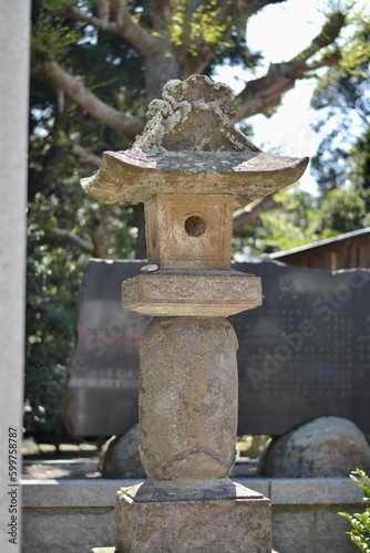 old stone lantern