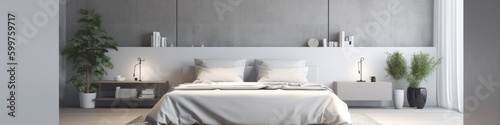 white soft clean and hygienic healthy pillow closeup bedroom interior daylight home interior, image ai generate