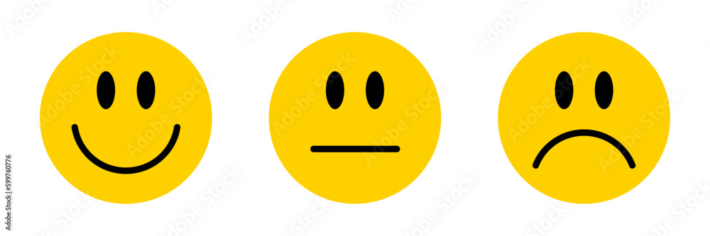 Fototapeta premium Smiley faces set