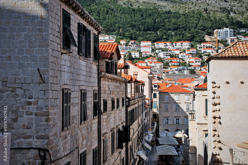 Buildings and streets of Dubrovnik, Croatia