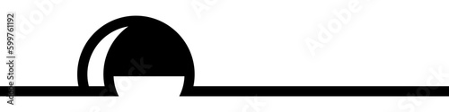 Mouse hole house. Animal entrance line illustration. Vector background.