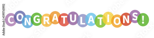 congratulations colorful balloon sign vector design