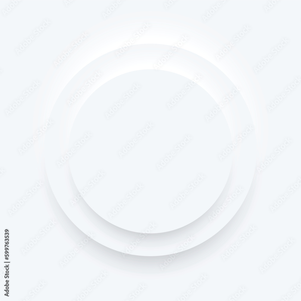 geometric round frame on white background neumorphic style geometric round frame on white background neumorphic style