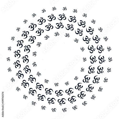 elegant hindu religious om sign for spiritual knowledge and peace