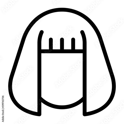 hairdo line icon