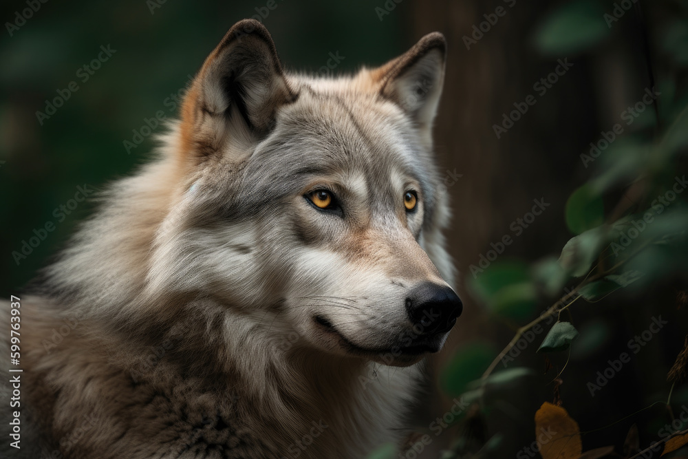 Obraz premium Wolf, Generative AI