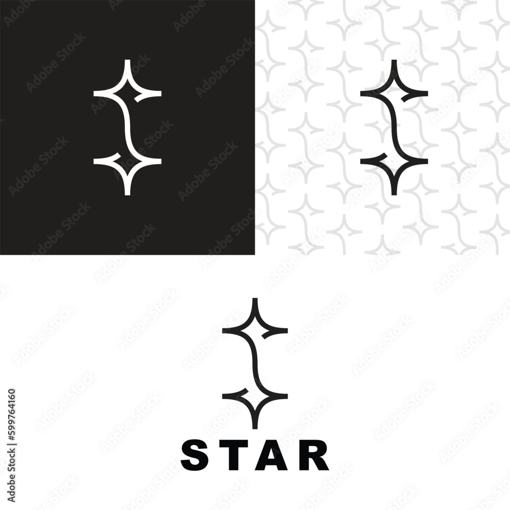 letter S and star logo design Stock Vector Adobe Stock