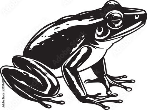 Frog silhouettes vector illustration, SVG	