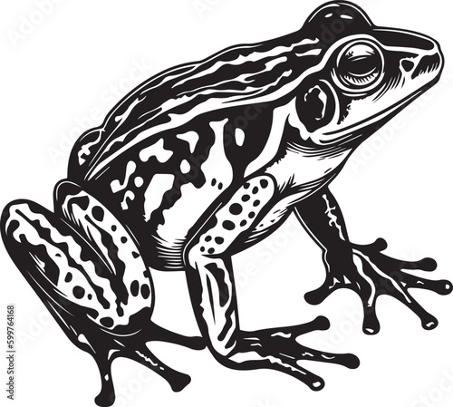Frog silhouettes vector illustration, SVG	