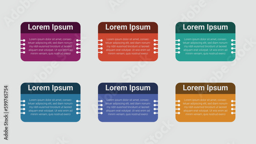 Modern square isolated color frame infographic design set. Business infographic template Premium Vector for workflow layout, squire diagram, brochure, report, presentation