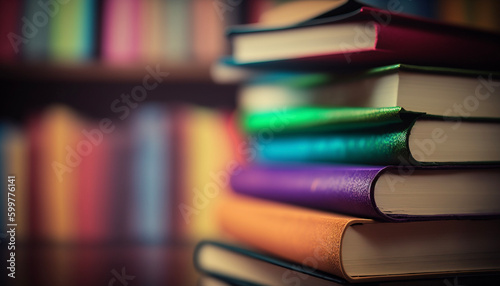 Stack of books Generative ai