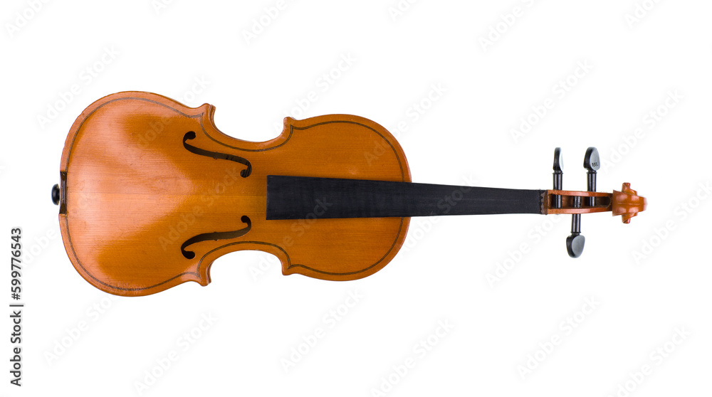 Fototapeta premium violin without strings isolated on white background