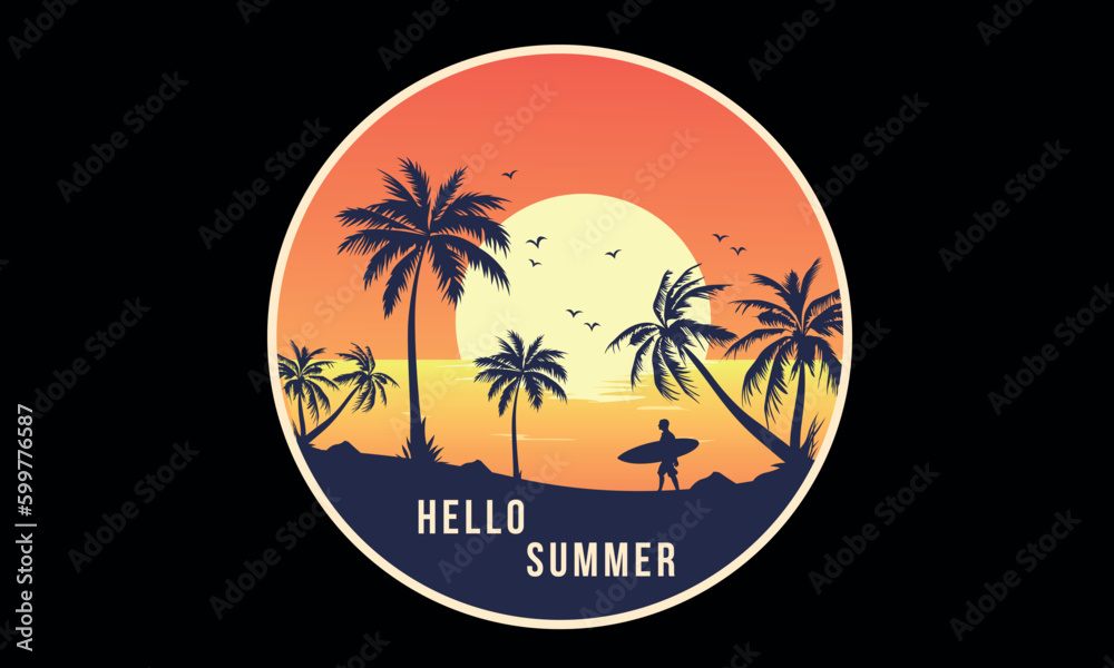 Retro Summer T-shirt Design