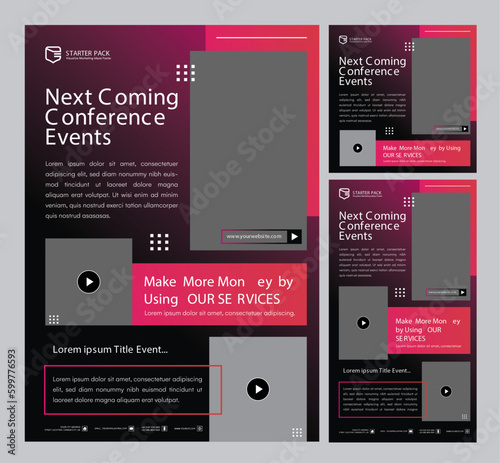 Coming Conference Event Promotion Starter Pack   Feed  Story  Flyer Series