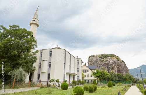 The unique Big Rock of Permet, a town also known for its thermal springs photo