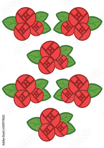The beauty red rose pattern.