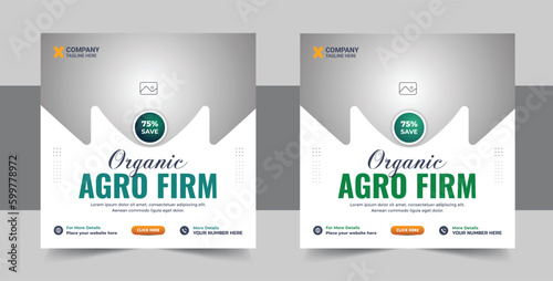 Modern Lawn Mower Garden or Landscaping Service Social Media Post and Web Banner Template, Mowing poster, leaflet design layout