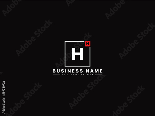 Professional NH n&h Logo, Typography Nh hn Initial Square Logo Letter Vector For Business