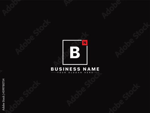 Professional NB n&b Logo, Typography Nb bn Initial Square Logo Letter Vector For Business photo