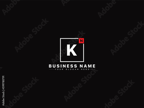 Professional NK n&k Logo, Typography Nk kn Initial Square Logo Letter Vector For Business