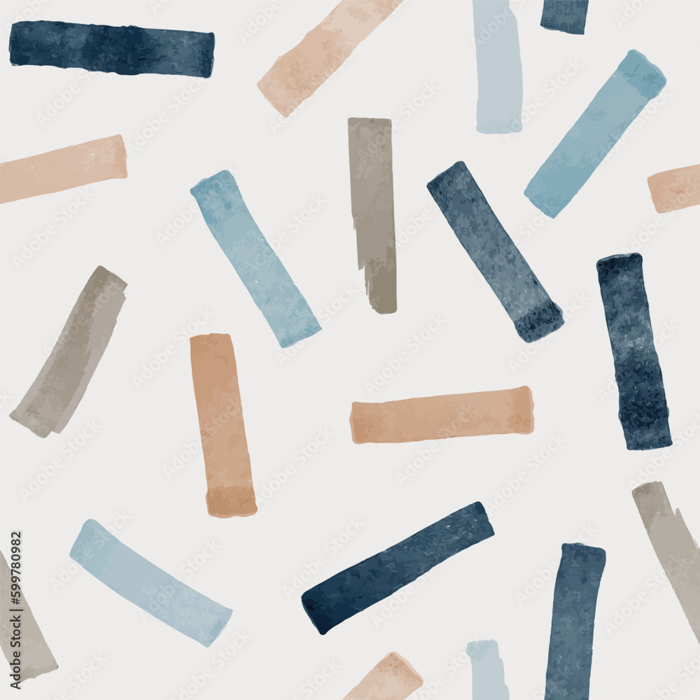 Abstract pattern with color hand drawn strokes
