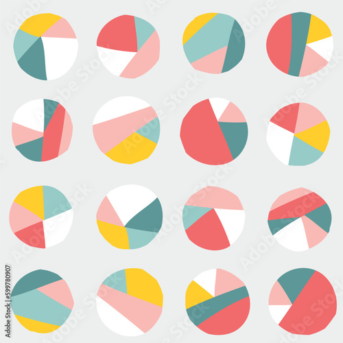 Seamless abstract pattern with geometric elements