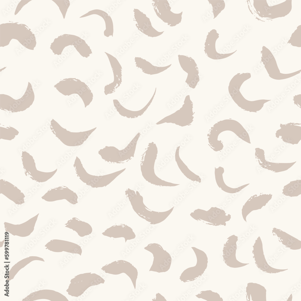 Abstract seamless pattern with gray paint strokes